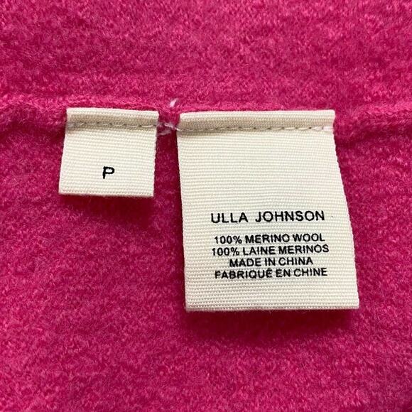 Ulla Johnson Ansel Boiled Wool Cardigan Sweater in Fuchsia Pink Size P/S - Picture 7 of 9